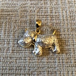 Goldtone and silver Dog 🐕 Pendant